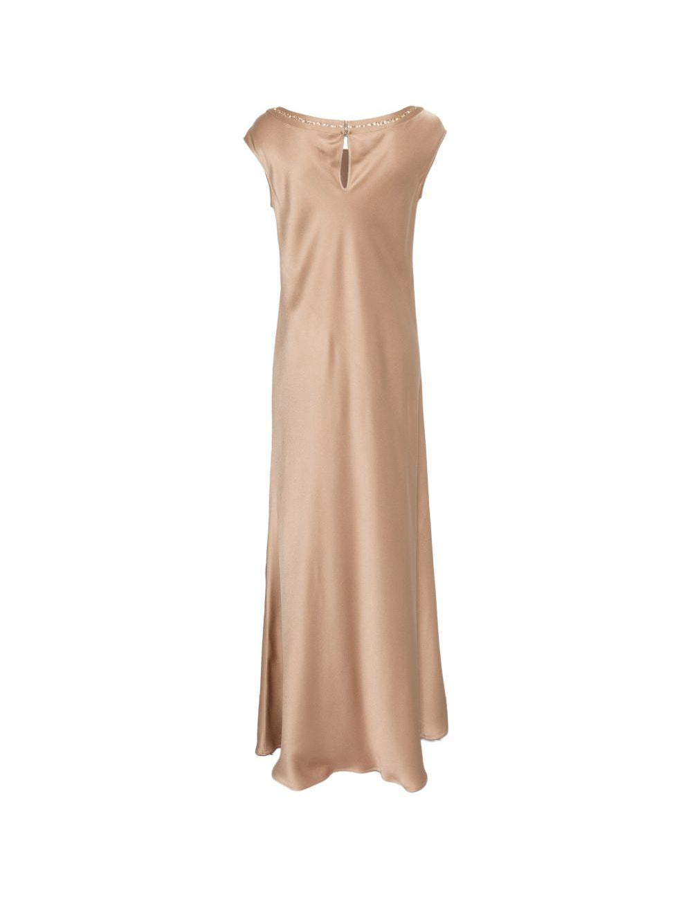 Abito lungo Maxwell decorato con paillettes in beige Antonelli - donna 