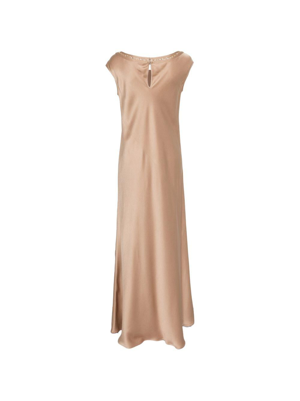 Abito lungo Maxwell decorato con paillettes in beige Antonelli - donna 