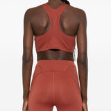 Reggiseno sportivo in rosa cipolla Adidas By Stella Mc Mcartney - donna 