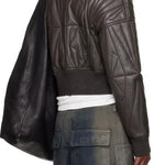 Giacca crop geocamo in marrone Rick Owens x Moncler - unisex<BR/> 