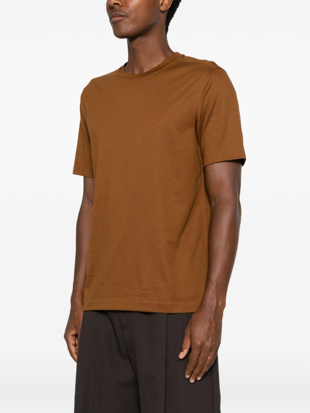 T-shirt a maniche corte in marrone Zegna - uomo 