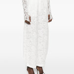 Pantaloni affusolati in pizzo in bianco Rowen rose - donna 