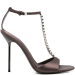 Sandali con cristalli lidia in marrone Paris texas- donna 
