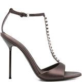 Sandali con cristalli lidia in marrone Paris texas- donna 