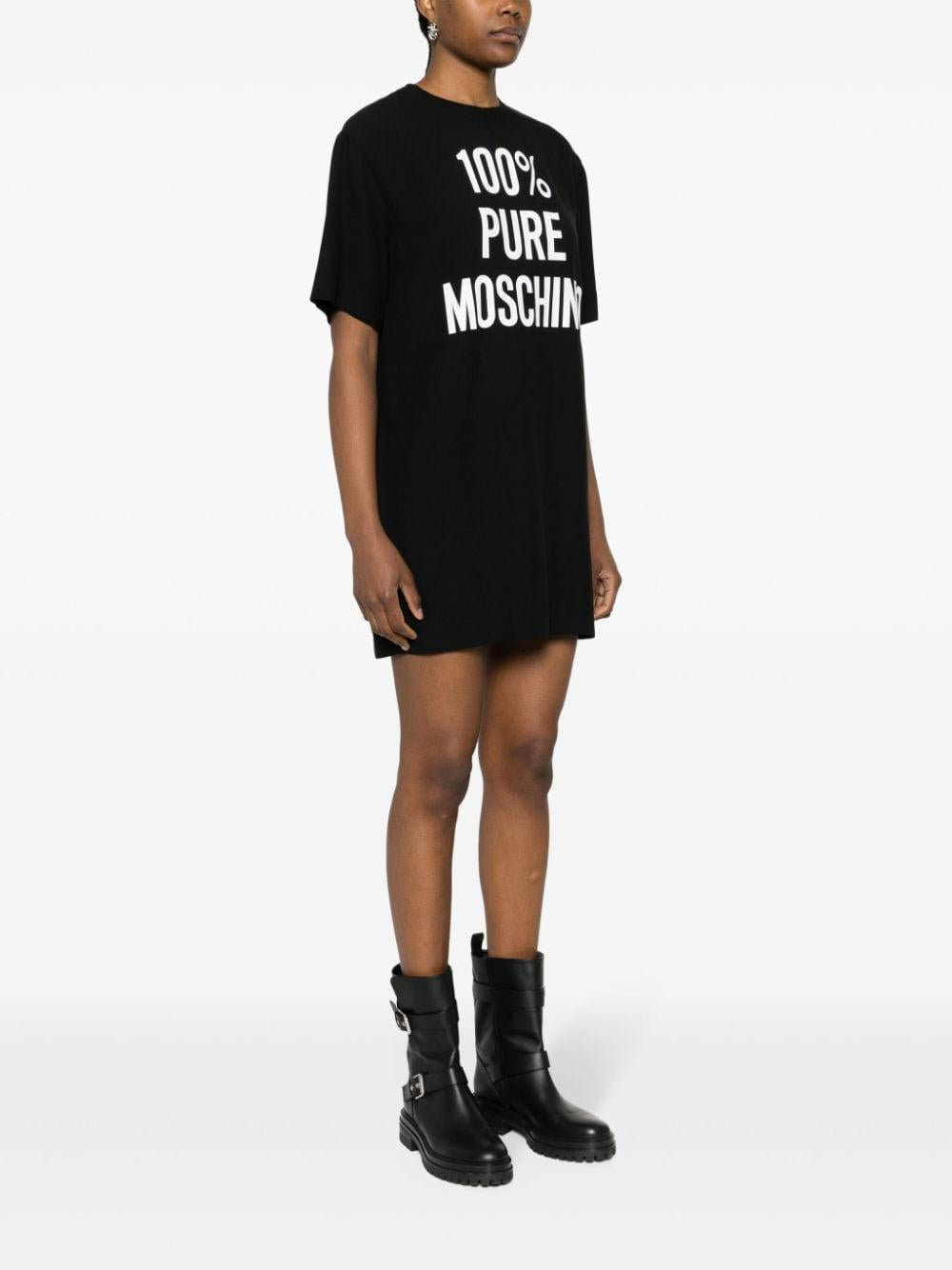 Abito con stampa in nero - donna 