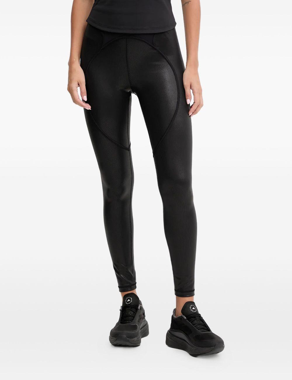 Leggings con logo  in nero Adidas by stella mc cartney - donna 