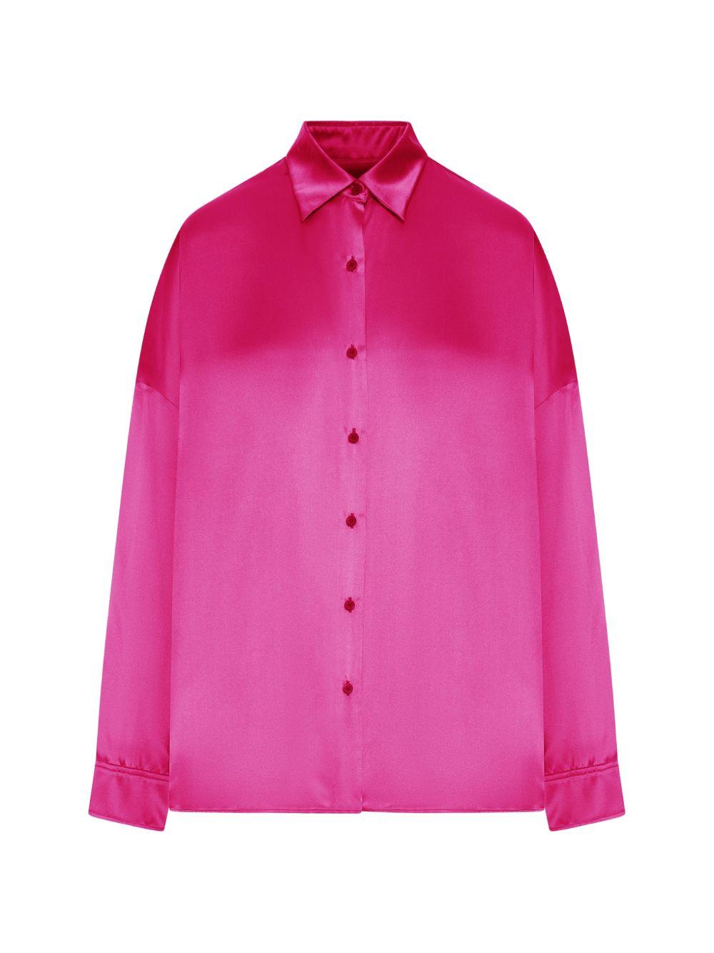 Camicia casia con finitura satinata in rosa Dries van noten - donna 