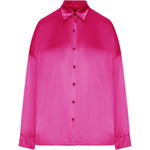 Camicia casia con finitura satinata in rosa Dries van noten - donna 
