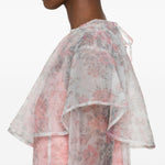 Abito trasparente con design floreale in rosa Ganni - donna 