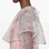 Abito trasparente con design floreale in rosa Ganni - donna 
