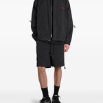 Giacca-camicia con cuciture a contrasto in nero Oamc peacemaker - uomo 