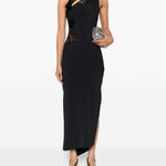 Abito lungo con decorazione in pizzo in nero Coperni - donna 