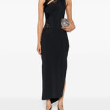 Abito lungo con decorazione in pizzo in nero Coperni - donna 