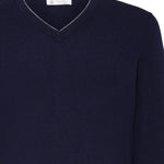 Maglione con scollo a V in blu 