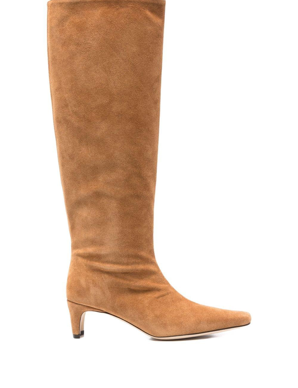 Stivali in camoscio al ginocchio in beige Staud - donna 