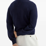 Maglione con scollo a V in blu 