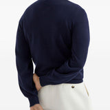 Maglione con scollo a V in blu 