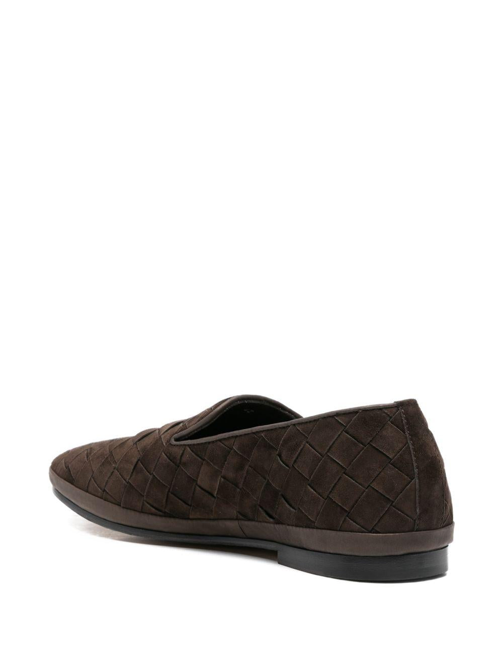Mocassini intrecciati in marrone Henderson baracco - uomo 