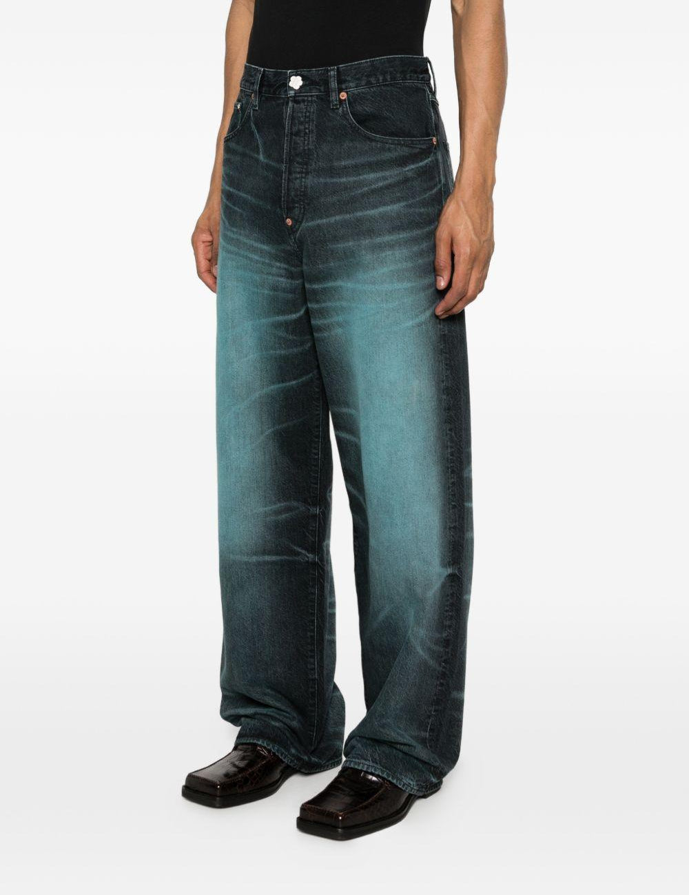 Jeans lavati in blu Kenzo - uomo 