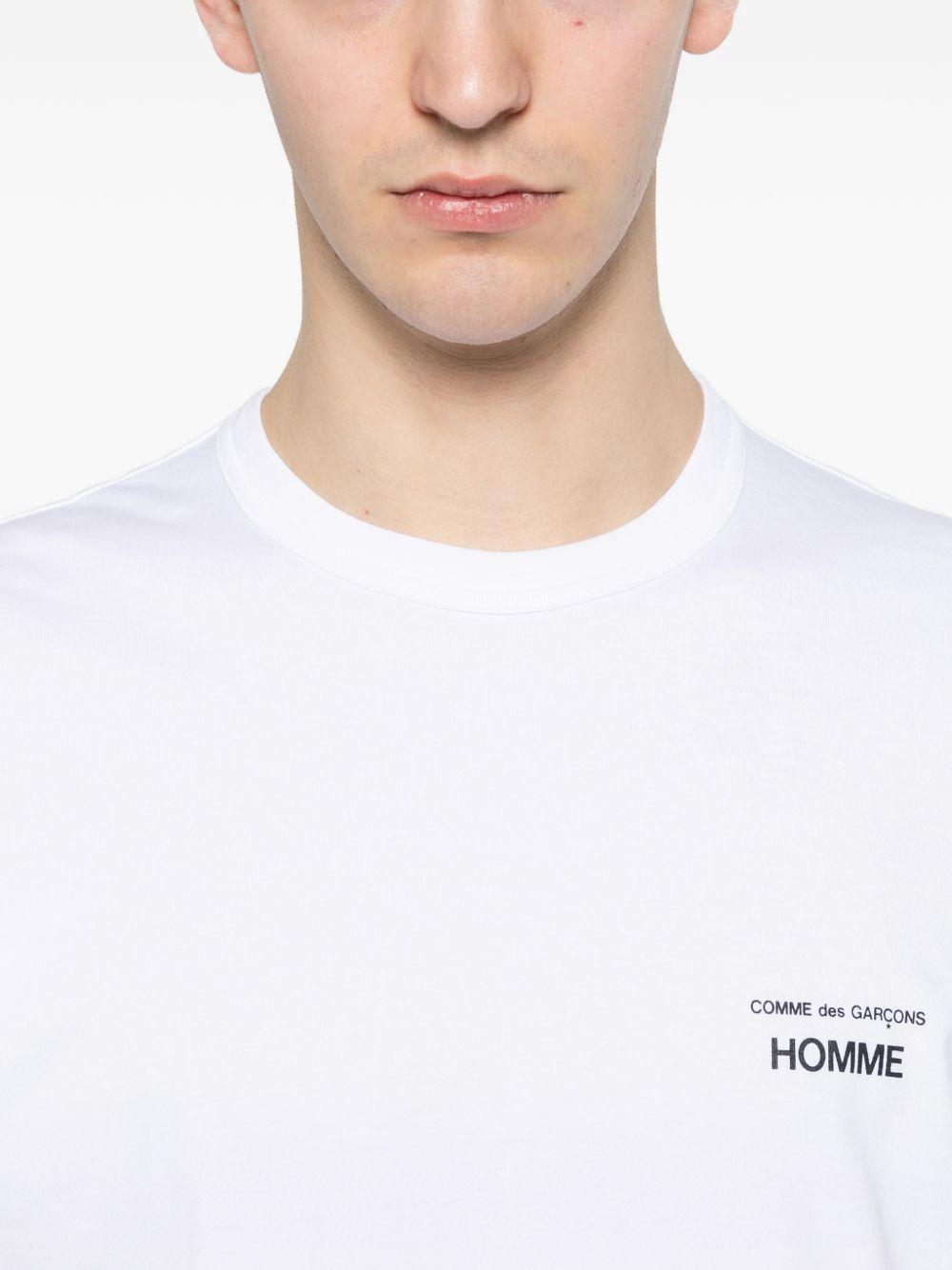 T-shirt con logo in bianco Comme des garcons homme - uomo 