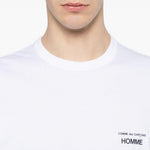 T-shirt con logo in bianco Comme des garcons homme - uomo 