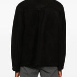 Cappotto con collo in shearling nero Salvatore Santoro - uomo 