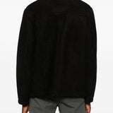 Cappotto con collo in shearling nero Salvatore Santoro - uomo 