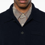 Cardigan con taschino in marrone A.P.C. - uomo 