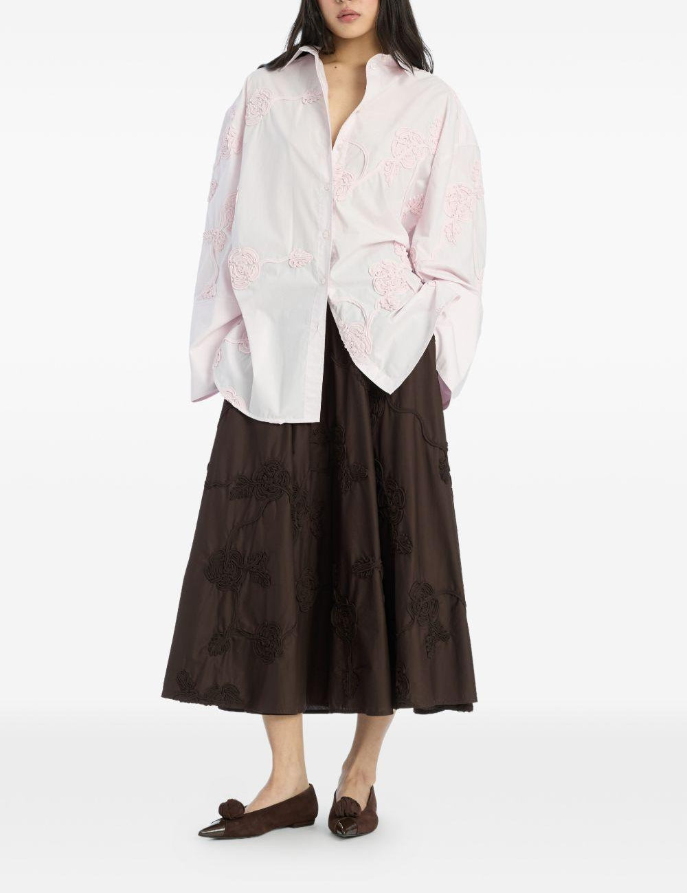 Camicia oversize in rosa Rotate - donna 