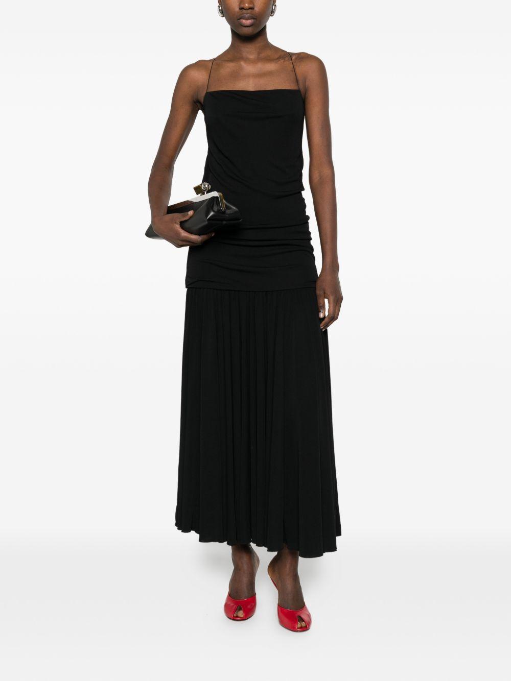 Abito midi plissettato in nero Jacquemus - donna 