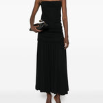 Abito midi plissettato in nero Jacquemus - donna 
