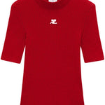 Maglione a coste Reedition in rosso Courrèges - donna 