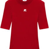 Maglione a coste Reedition in rosso Courrèges - donna 