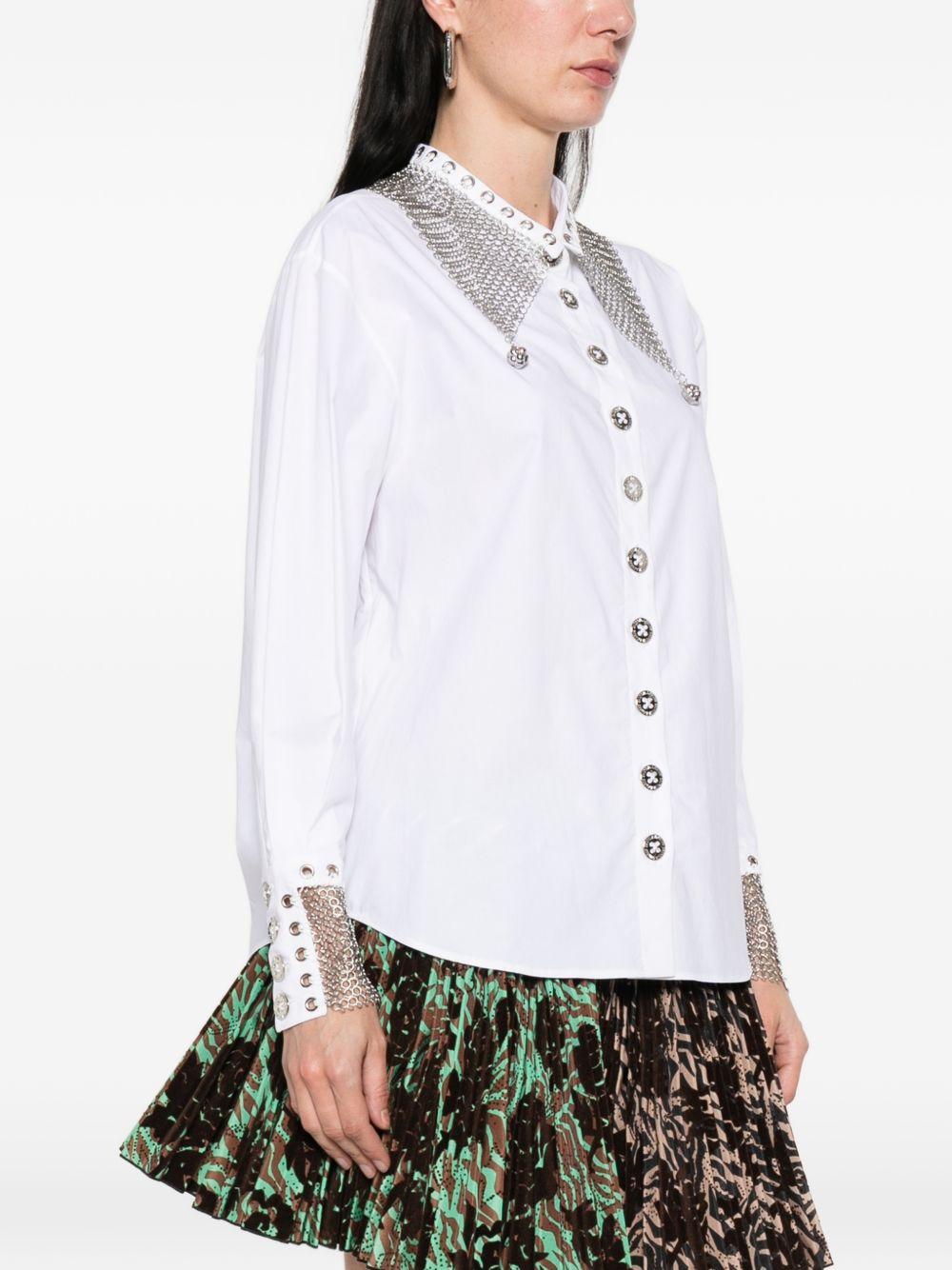 Camicia Titan in argento e bianco Chopova Lowena - donna 