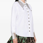 Camicia Titan in argento e bianco Chopova Lowena - donna 