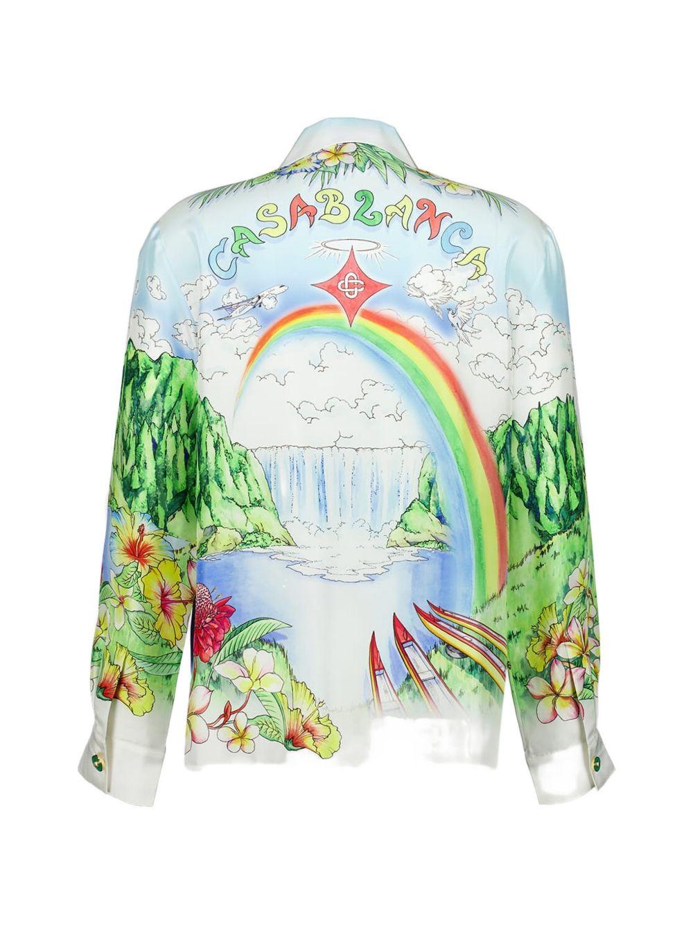 Camicia a maniche lunghe aloha in bianco Casablanca - uomo 
