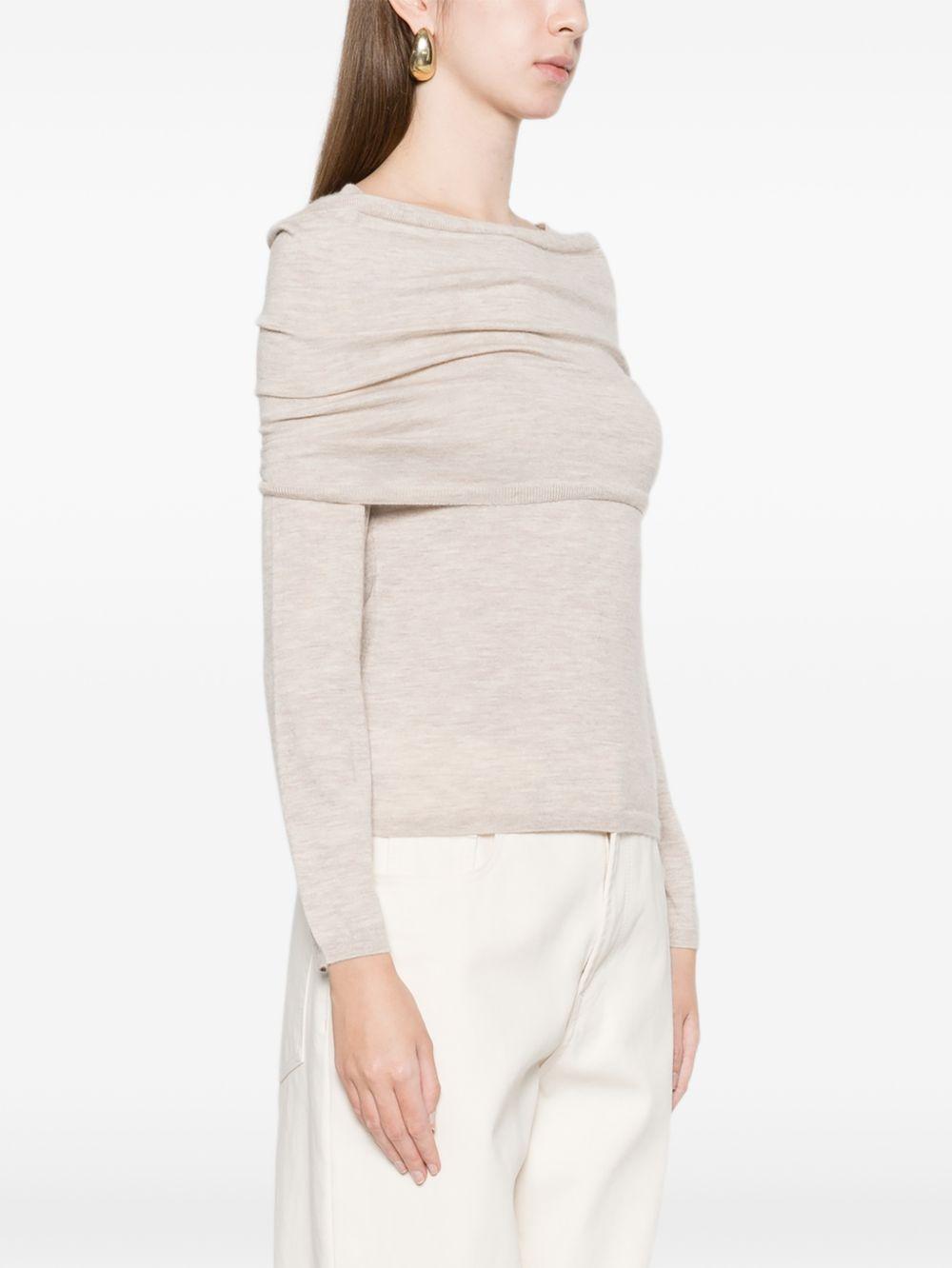 Maglione con spalle scoperte faretra in beige Maxmara - donna 