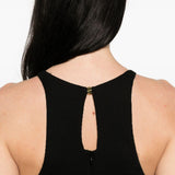 Abito midi con scollo halter in nero Blazé Milano - donna 