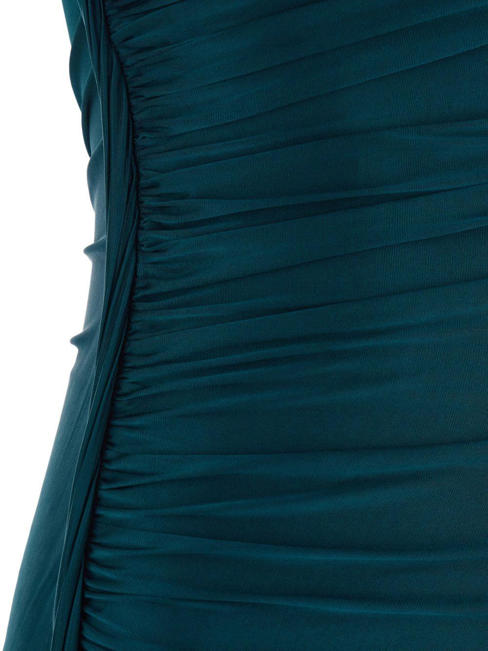 Abito midi asimmetrico in blu ottanio Victoria Beckham - donna 