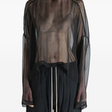 Blusa trasparente Jumbo Tabard in nero Rick owens - donna 