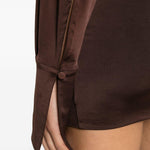Miniabito drappeggiato a maniche lunghe Lilia in marrone The andamane - donna 