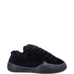 Sneakers in velluto a coste vamp in nero 