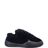 Sneakers in velluto a coste vamp in nero 