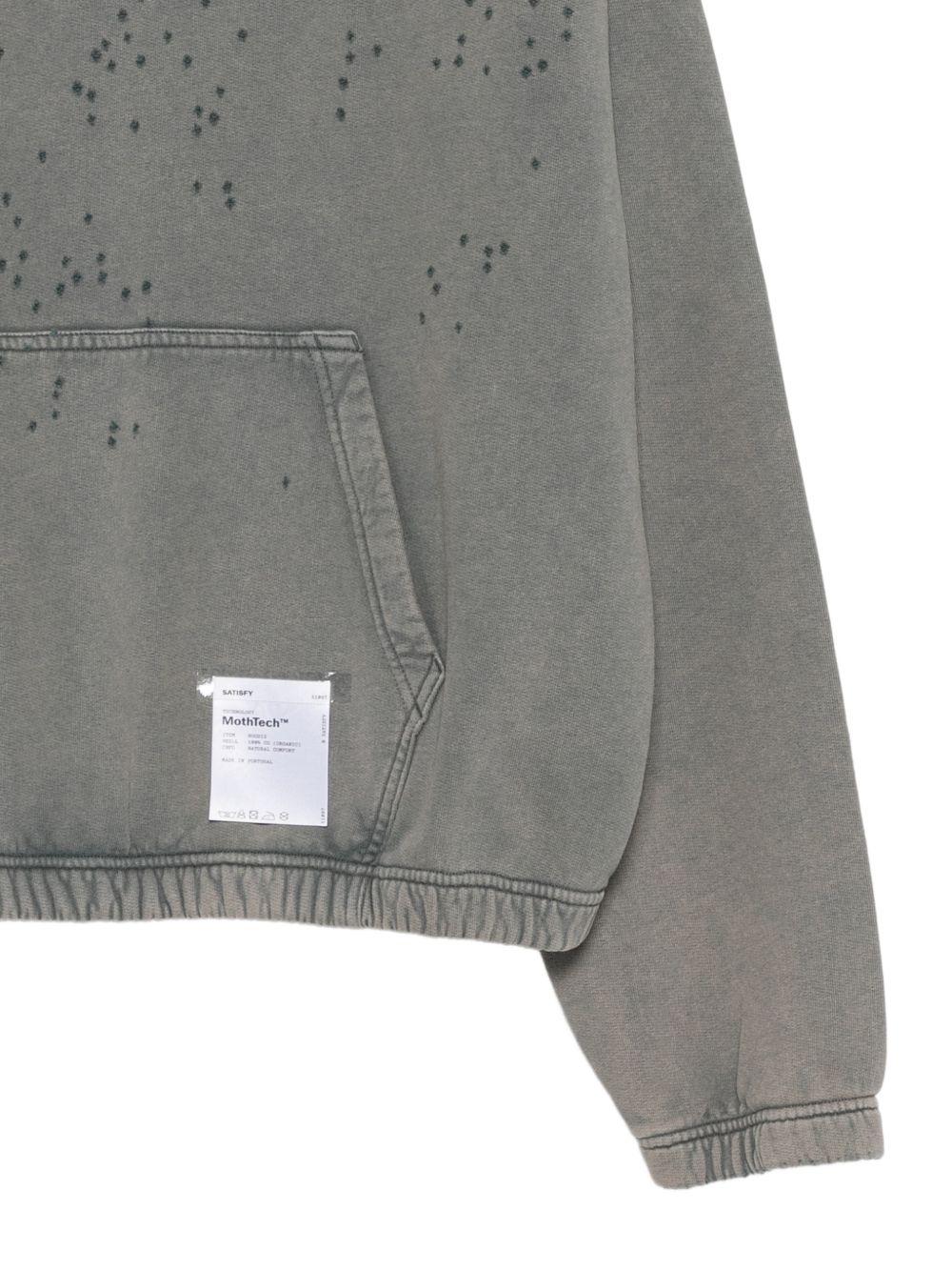 Felpa con cappuccio mothtech in grigio Satisfy - unisex 
