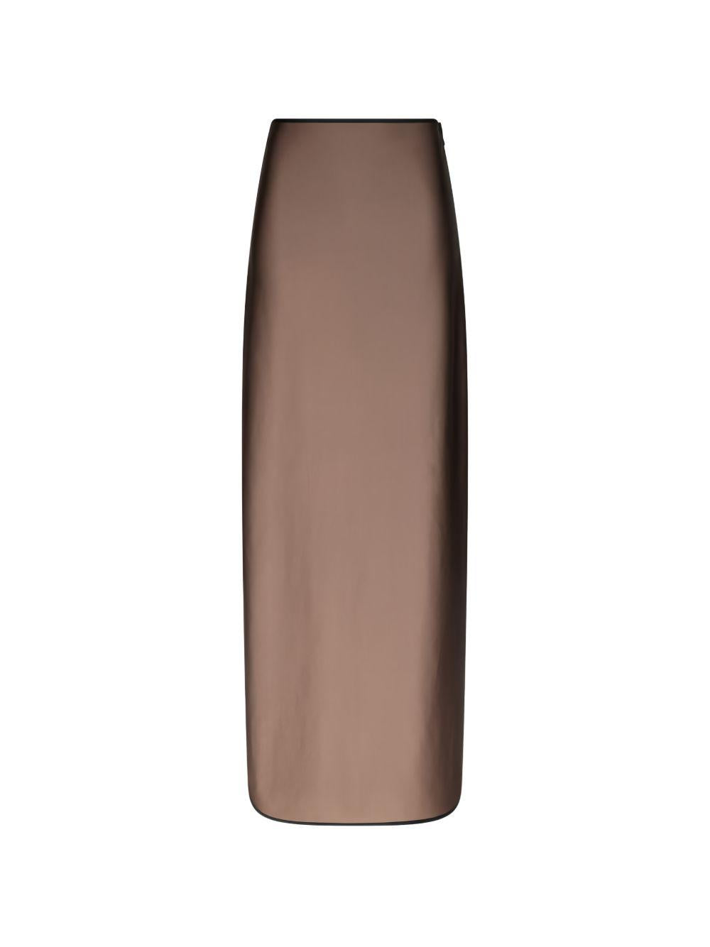 Gonna con finitura satinata sheat in marrone Temily - donna 