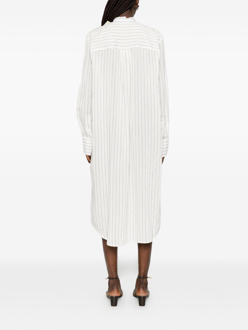 Chemisier a righe in bianco Toteme - donna 