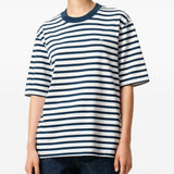 T-shirt con applicazione Ami de Coeur in bianco e blu Ami paris - uomo 