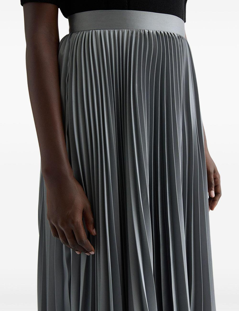 Gonna midi plissettata in grigio Jil Sander - donna 