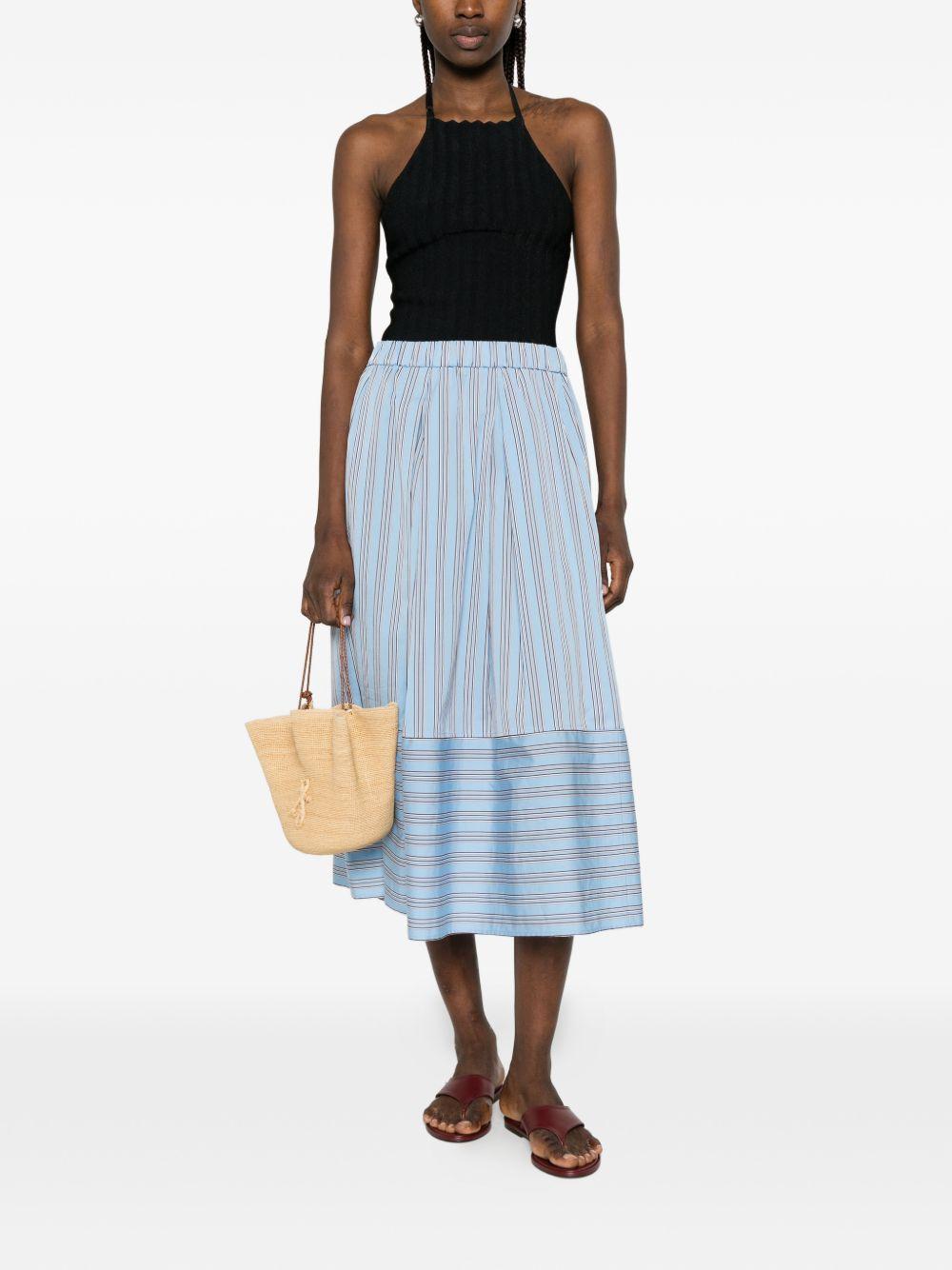 Gonna midi a righe Ibiza in azzurro Antonelli - donna 