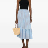 Gonna midi a righe Ibiza in azzurro Antonelli - donna 